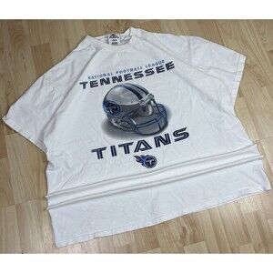 Vintage 90s Logo Athletic Tennessee Titans Graphic T-Shirt / White / Size 2XL